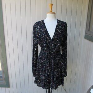 Show Me Your Mumu Phyllis Rainbow Sequin Wrap dress M